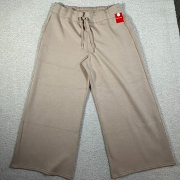 Spanx AirEssentials Wide Leg Pants Lunar Beige Pink 2X Petite Comfy Lounge NWT - Picture 2 of 14